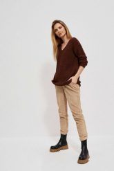 Sweter z metaliczną nitką. Swetry MOODO, l, bez wzorów, bez ramiączek. Za 119.99 zł.