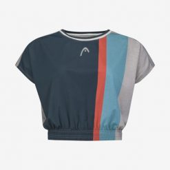 PADEL Crop Top Women. Niebieskie topy Head, l, bez wzorów, sportowe, bez kołnierzyka, bez ramiączek. W wyprzedaży za 205.80 zł.
