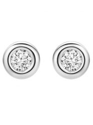 Revoni Złote kolczyki-wkrętki z diamentami rozmiar: onesize. Szare kolczyki Revoni, z diamentem, złote. Za 861.99 zł.