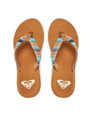Roxy Japonki ARJL101167 Niebieski. Niebieskie japonki Roxy, bez wzorów, z tworzywa sztucznego. Za 139.99 zł.