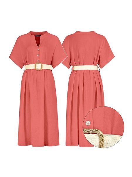 Eight2Nine Sukienka w kolorze czerwonym rozmiar: S/M. Czerwone sukienki Eight2Nine, m, bez wzorów, bez kołnierzyka, bez ramiączek, maxi. Za 132.05 zł.