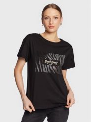 Liu Jo T-Shirt WA3332 J6410 Czarny Relaxed Fit. Czarne t-shirty Liu Jo, xs, bez wzorów, z bawełny, bez kołnierzyka, bez ramiączek. Za 249.99 zł.