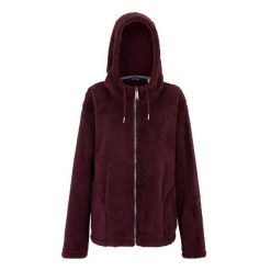 Kurtka polarowa z kapturem na całym zamku dla kobiet Regatta Orielle. Fioletowe kurtki Regatta, bez wzorów, z polaru, eleganckie, z kapturem. Za 258.50 zł.