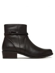 Caprice Botki 9-25404-45 Brązowy. Brązowe botki Caprice, bez wzorów, ze skóry, bez obcasa, na płaskiej podeszwie, bez zapięcia. Za 489.99 zł.