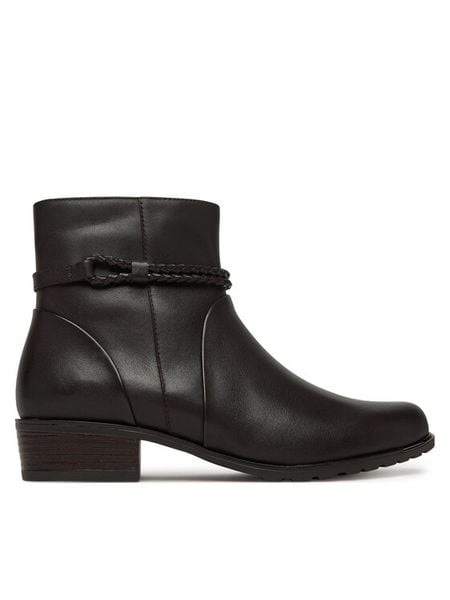 Caprice Botki 9-25404-45 Brązowy. Brązowe botki Caprice, bez wzorów, ze skóry, bez obcasa, na płaskiej podeszwie, bez zapięcia. Za 489.99 zł.