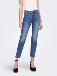 ONLY Dżinsy - Slim fit - w kolorze niebieskim rozmiar: W25/L30. Niebieskie jeansy ONLY, l, z aplikacjami, ze skóry, klasyczne, z podwyższonym stanem. Za 57.20 zł.