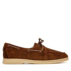 Mokasyny Coccinelle. Brązowe mokasyny Coccinelle, bez wzorów. Za 889.99 zł.