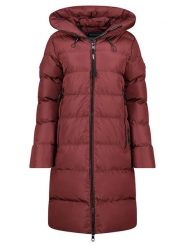 Geographical Norway Płaszcz zimowy "April" w kolorze bordowym rozmiar: XXL. Czerwone płaszcze Geographical Norway, na zimę, xxl, bez wzorów, z puchu, bez kaptura. Za 284.15 zł.