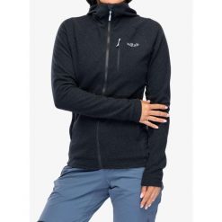 Bluza polarowa damska Rab Capacitor Hoody. Czarne bluzy bez kaptura RAB, xl, bez wzorów, z polaru. Za 349.99 zł.
