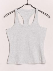 4F Top slim gładki damski - szary XXL. Szare topy 4f, xs, bez wzorów, z bawełny, klasyczne, bez kołnierzyka, bez ramiączek. Za 39.99 zł.