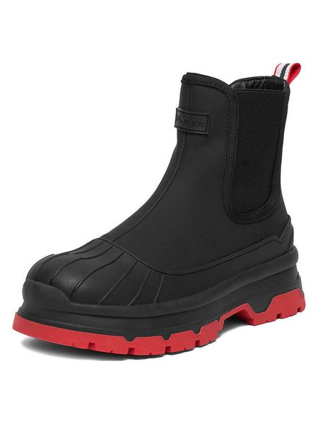 Hunter Kalosze w kolorze czarno-czerwonym rozmiar: 36. Czarne kalosze Hunter, bez wzorów, z materiału, bez zapięcia. Za 143.90 zł.