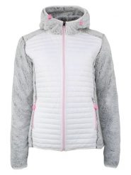 Peak Mountain Kurtka polarowa "Astone" w kolorze szaro-białym rozmiar: M. Białe kurtki Peak Mountain, m, bez wzorów, z polaru, bez kaptura. Za 173.99 zł.