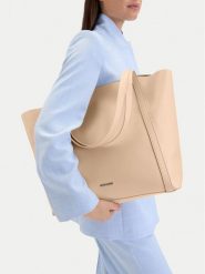 GINO ROSSI Torebka WEN-17 Beżowy. Brązowe shopper bag Gino Rossi, bez wzorów, bez dodatków. Za 279.99 zł.