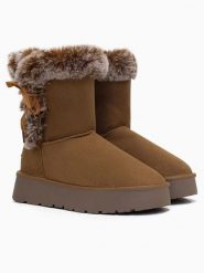 Blackfield Kozaki zimowe "Coma" w kolorze brązowym rozmiar: 39. Brązowe kozaki Blackfield, na zimę, bez wzorów, eleganckie, bez obcasa, na platformie, bez zapięcia. Za 200.13 zł.