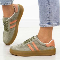 Khaki skórzane półbuty damskie Filippo Dp6764/25. Brązowe półbuty wsuwane Filippo, na jesień, bez wzorów, z jeansu, eleganckie, bez obcasa, na płaskiej podeszwie. Za 219.00 zł.