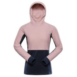 Bluza damska sportowa szybkoschnąca z kapturem Alpine Pro Feza. Czerwone bluzy z kapturem Alpine Pro, l, bez wzorów, z elastanu, z kapturem, na fitness i siłownię. Za 359.00 zł.
