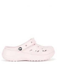 Crocs Klapki WB-BAYA PLATFORM CLOG 208186-6PI Różowy. Czerwone klapki Crocs, bez wzorów, z materiału, bez obcasa, bez zapięcia. Za 249.99 zł.