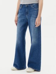 Guess Jeans Jeansy W5YA0O D0021 Niebieski Wide Leg. Niebieskie jeansy Guess Jeans, z aplikacjami, z bawełny. Za 439.99 zł.