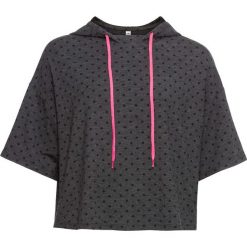 Bluza z kapturem bonprix szaro-czarny w gwiazdy. Bluzy marki KALENJI. Za 49.99 zł.