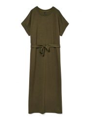 ONLY Sukienka w kolorze khaki rozmiar: XL. Brązowe sukienki ONLY, na co dzień, xl, bez wzorów, z tkaniny, bez kołnierzyka, bez ramiączek, midi, proste. Za 87.81 zł.
