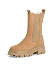 Tamaris Skórzane sztyblety w kolorze jasnobrązowym rozmiar: 39. Brązowe botki Tamaris, bez wzorów, sportowe, bez zapięcia. Za 303.78 zł.