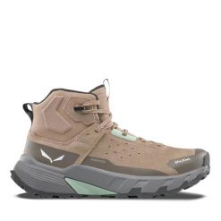 Damskie buty trekkingowe Salewa Pedroc Leather ID Ptx. Brązowe buty trekkingowe Salewa, z materiału, bez zapięcia. Za 700.50 zł.