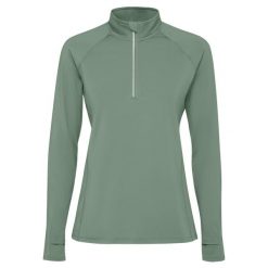 Bluza Z Długim Rękawem Dla Pań I Panów Estambul Quarter Zip. Zielone bluzy ROLY, bez wzorów, bez ramiączek, bez kaptura. Za 86.99 zł.