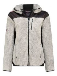 Geographical Norway Kurtka polarowa "Telodia" w kolorze szarym rozmiar: M. Szare kurtki Geographical Norway, m, bez wzorów, z polaru, bez kaptura. Za 148.61 zł.