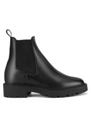 Gino Rossi Botki ALBA-25830NB Czarny. Czarne botki Gino Rossi, bez wzorów, bez obcasa, na płaskiej podeszwie, bez zapięcia. Za 239.99 zł.