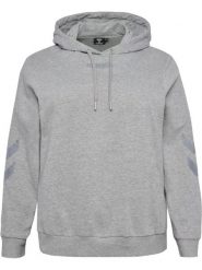 Damska bluza z kapturem Hummel Legacy Plus. Szare bluzy z kapturem Hummel, na jesień, plus size, bez wzorów, z bawełny, z kapturem, trekkingowe. Za 252.50 zł.