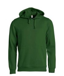 Clique Basic Hoody bluza z kapturem unisex, bottle green. Zielone bluzy CLIQUE, xl, bez wzorów, z bawełny, z kapturem. Za 174.92 zł.