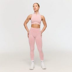 Legginsy damskie fitness bezszwowe Fierce. Czerwone legginsy GYMBEAM, xs, bez wzorów, z elastanu, z podwyższonym stanem, na fitness i siłownię. Za 110.90 zł.