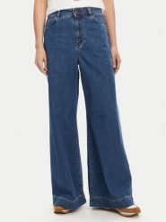 Weekend Max Mara Jeansy Vega 2525186061 Granatowy Wide Leg. Niebieskie jeansy Weekend Max Mara, bez wzorów, z bawełny. Za 879.99 zł.