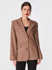 MVP Wardrobe Marynarka Liberty MVPI2GI067.0PN0034 Brązowy Regular Fit. Brązowe marynarki i żakiety MVP Wardrobe, bez wzorów, z wełny, bez ramiączek. Za 2,069.00 zł.