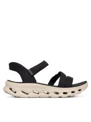 Skechers Sandały Go Walk Glide-Step 2.0 Sandal 141269/BKW Czarny. Czarne sandały Skechers, bez wzorów, z materiału, bez obcasa, na płaskiej podeszwie, bez zapięcia. Za 379.99 zł.