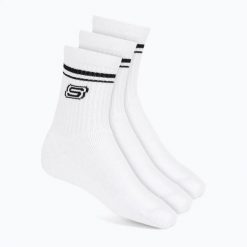 Skarpety SKECHERS Full Terry Low Crew. Białe skarpetki Skechers, bez wzorów, z bawełny. Za 79.99 zł.