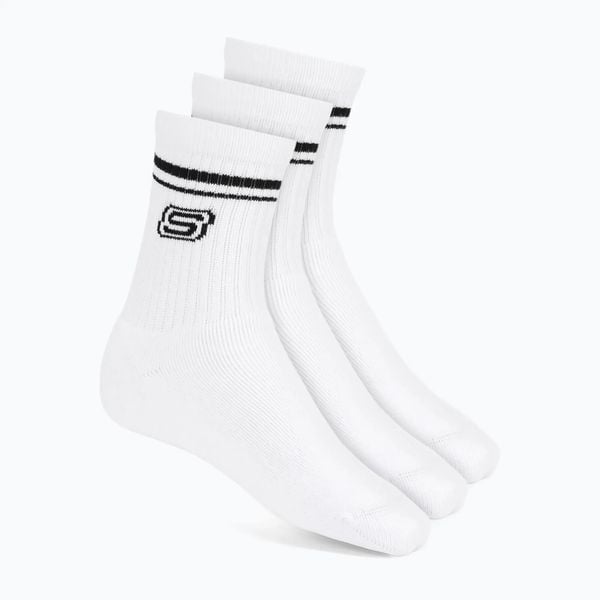 Skarpety SKECHERS Full Terry Low Crew. Białe skarpetki Skechers, bez wzorów, z bawełny. Za 79.99 zł.