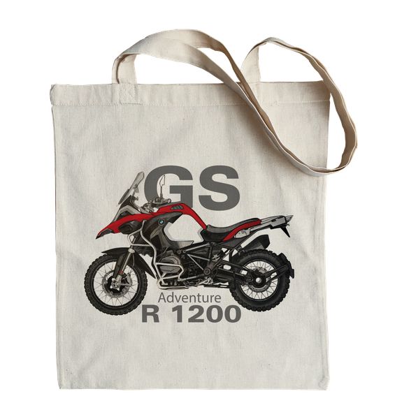 BMW GS — torba (Rodzaj nadruku: BMW GS). Torby podróżne nikiniki, bez wzorów, z bawełny, na ramię, duże, z nadrukiem. Za 29.00 zł.