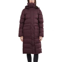 Płaszcz Zimowy Damski Fundango Sabina. Fioletowe płaszcze FUNDANGO, na zimę, bez wzorów, z puchu, eleganckie, bez kaptura. Za 719.90 zł.