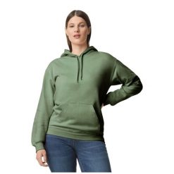 Bluza Z Kapturem Dla Dorosłych Unisex Softstyle Fleece Midweight. Zielone bluzy z kapturem GILDAN, l, bez wzorów, z bawełny, z kapturem. Za 204.99 zł.