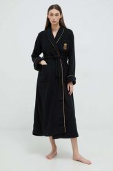 Lauren Ralph Lauren szlafrok kolor czarny. Czarne szlafroki damskie Lauren Ralph Lauren, m, bez wzorów, bez ramiączek. W wyprzedaży za 339.99 zł.