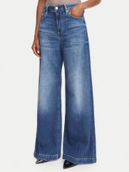 Guess Jeansy W6YAJG D1355 Niebieski Wide Leg. Niebieskie jeansy Guess, z aplikacjami, z bawełny. Za 614.99 zł.