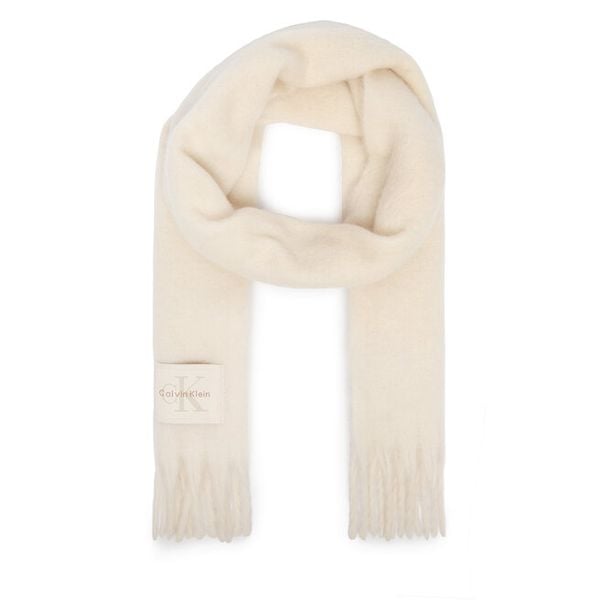 Szalik Calvin Klein. Białe szaliki i kominy Calvin Klein, bez wzorów. Za 329.99 zł.