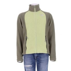 Second life - Kurtka polarowa TNF Khaki dla kobiet - Stan bardzo dobry. Zielone kurtki The North Face, bez wzorów, z polaru, sportowe, bez kaptura. Za 169.16 zł.