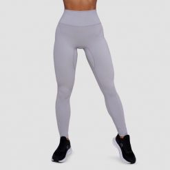 Legginsy damskie functional training z wysokim stanem szare FIT. Szare legginsy GYMBEAM, bez wzorów, z elastanu. Za 112.90 zł.