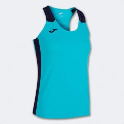 Tank top do biegania damski Joma Record II. Niebieskie topy Joma, l, bez wzorów, bez kołnierzyka, bez ramiączek. Za 105.00 zł.