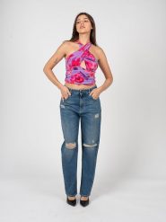 Pinko Top "Tenue" | | Kobieta | Wielokolorowy. Topy Pinko, s, bez wzorów, z materiału, eleganckie, bez kołnierzyka, bez ramiączek. W wyprzedaży za 219.00 zł.
