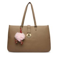 Torebka LOVE MOSCHINO. Brązowe shopper bag Love Moschino, bez wzorów, bez dodatków. Za 1,139.00 zł.