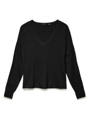 Vero Moda Sweter w kolorze czarnym rozmiar: S. Czarne swetry Vero Moda, s, bez wzorów, z wiskozy, klasyczne, bez ramiączek. Za 28.24 zł.