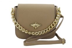 Listonoszka skórzana BARBERINI'S 949-2 beżowa. Brązowe shopper bag Barberinis, bez wzorów, ze skóry, eleganckie, małe, bez dodatków. Za 243.99 zł.